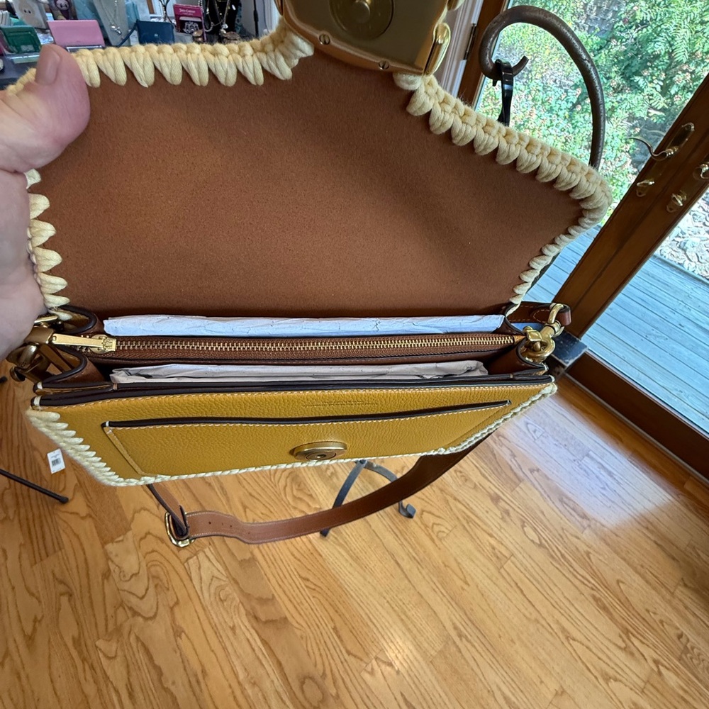 Coach Tabby 26 Shoulder/Crossbody Bag with Crochet Trim! NWOT - Picture 10 of 17